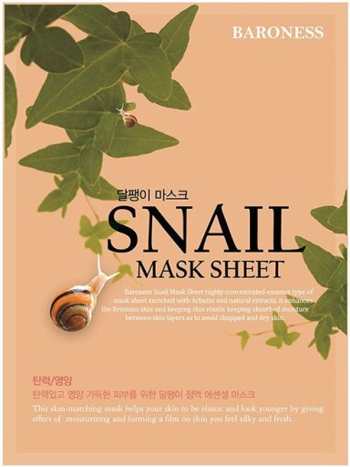 MASKA NA TVÁR v liste Baroness Snail Slime