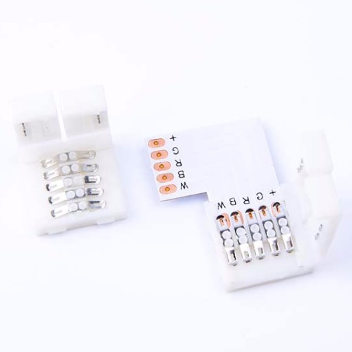 Uhlový konektor, RGBW LED pásik 10mm, rohový konektor