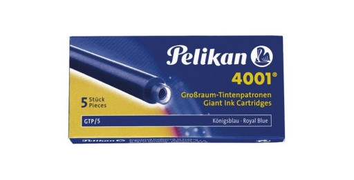 NÁPLŇKY PERÁ, FIALOVÉ, 5 KS, PELIKÁN, DLHÉ