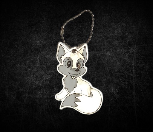 REFLEXNÝ PRÍVESNÍK GADGET REFLEXNÝ KRÚŽOK NA KĽÚČENKU FOX