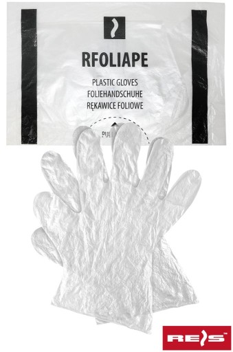 RUKAVICE JEDNORÁZOVÉ RUKAVICE LDPE FÓLIE SILNÉ 100 KS. VEĽKOSŤ L