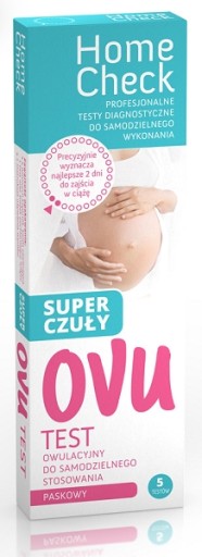Ovulačný test, super citlivý LH, prúžky, 5 kusov