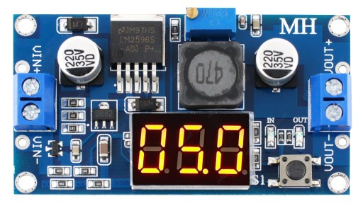 NAPÁJACÍ MENIČ VOLTMETER LM2596 RT0146 LED