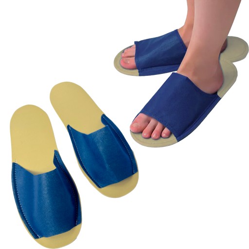 JEDNORÁZOVÉ HOTELOVÉ VONKAJŠIE papuče 29 cm BIELE A NAVY NAVY - 1 PÁR