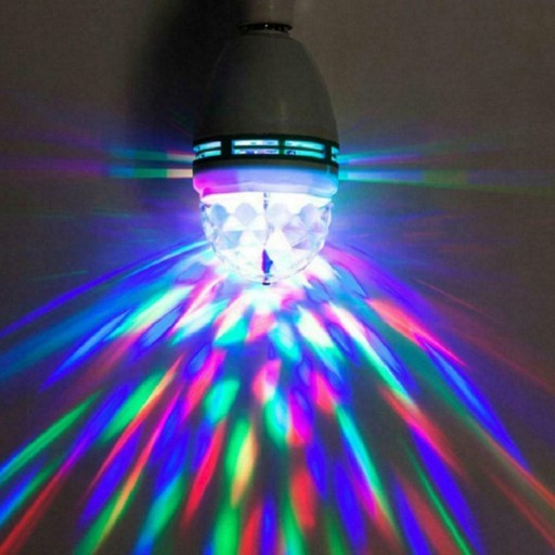 DISCO ŽIAROVKA PROJEKTOR DISCO PARTY PLES OTOČNÁ LED GUĽA