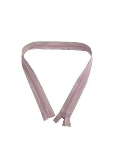 Zips, SAMOSTATNÝ Zips, KRYTÁ ČIPKA 50cm SVETLO RUŽOVÁ