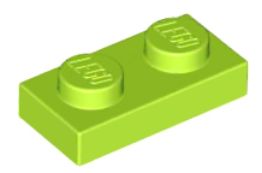 LEGO TANIER 1X2 LIMEČKA 3023 PRE 4 KS