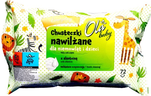 KINDII Ola Everday obrúsky pre bábätká a deti 72 ks