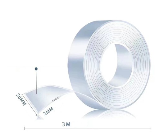 OPÄTOVNE POUŽITEĽNÁ OBOJSTRANNÁ NANO LEPICIA PÁSKA 3 METRE (hrúbka 2 mm!!)