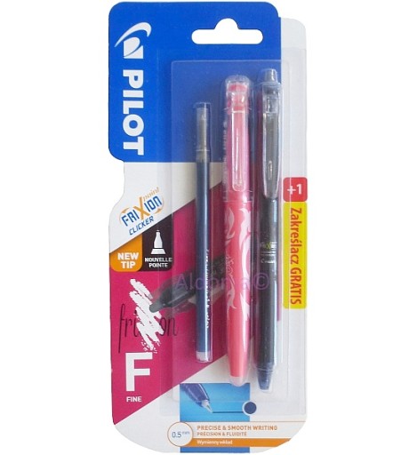FRIXION CLICKER DIAĽKOVÝ + MIZZAJÚCI ZVÝRAZŇOVAČ + NÁPLŇ
