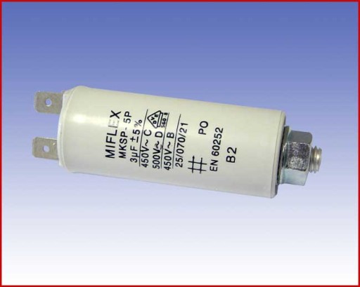 Štartovací kondenzátor, motor Miflex 3.0uF MKSP-5