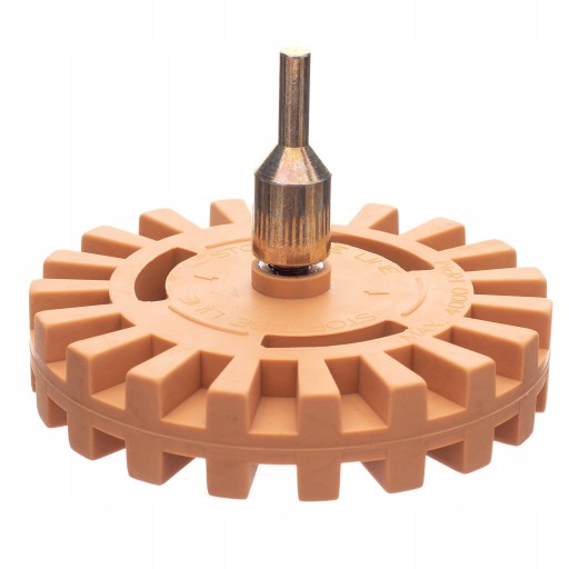 Gumový kotúč na odstraňovanie fóliových nálepiek + 6mm adaptér