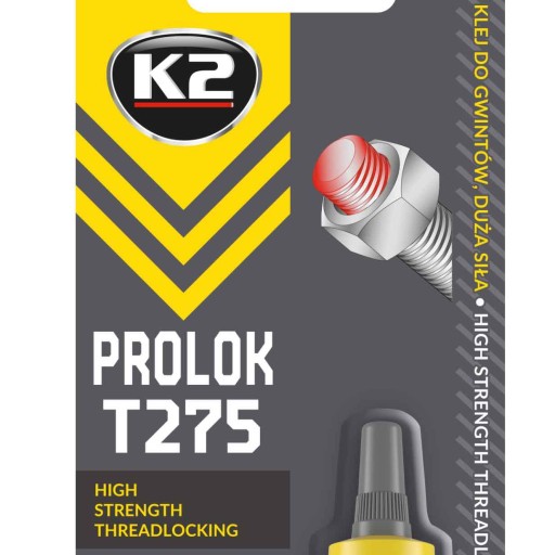 K2 PROLOK T275 ZÁVITOVÝ SKRUTOVAČ Vysoký VÝKON 6ml