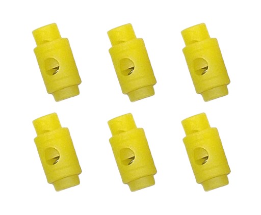 STOPKY REGULÁTOR KONEC SVORKY 5,5 mm 6ks ŽLTÉ