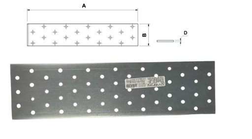 Plochá spojka LP-20 rozmery 80x300mm Skrutka-kov