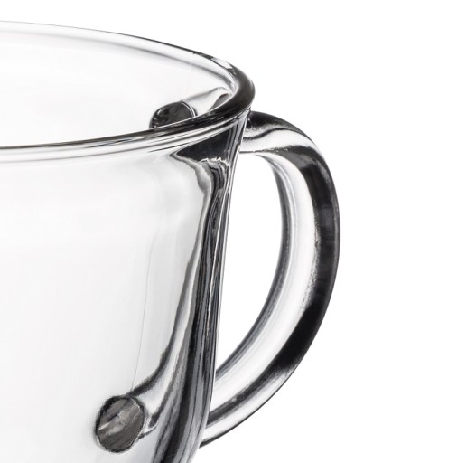 Sklenený hrnček s uškom LEO 480 ml veľký pohár