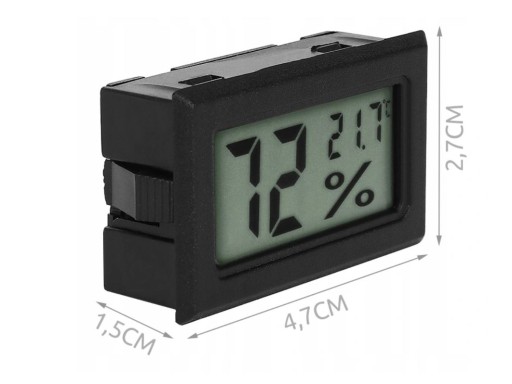 Teplomer vlhkomer Elektronický digitálny LCD