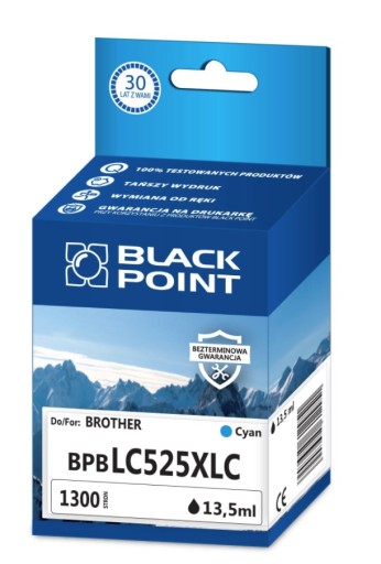 Košík. BROTHER LC 525 XL azúrová BLACKPOINT