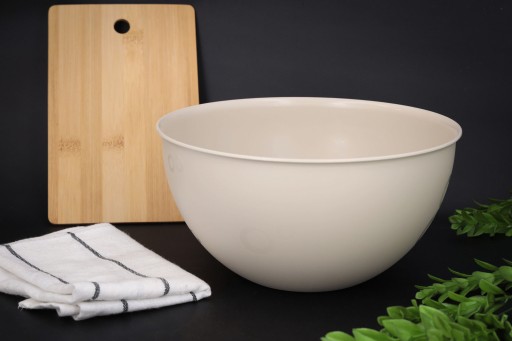 BÉŽOVÁ PLASTOVÁ MISKA 3L VEĽKÁ 24 CM PLASTOVÉ KUCHYNSKÉ MISKY
