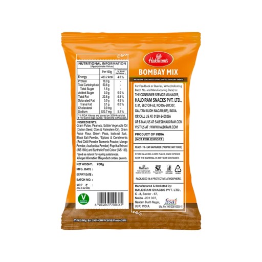 Indický snack Bombay Mix Haldirams 200g
