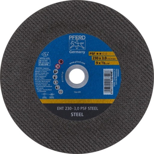 Kotúč rezný A24PPS 230x3,0mm rovný Pferd