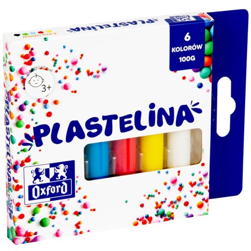 Plastelína OXFORD 6 farieb 4 bal