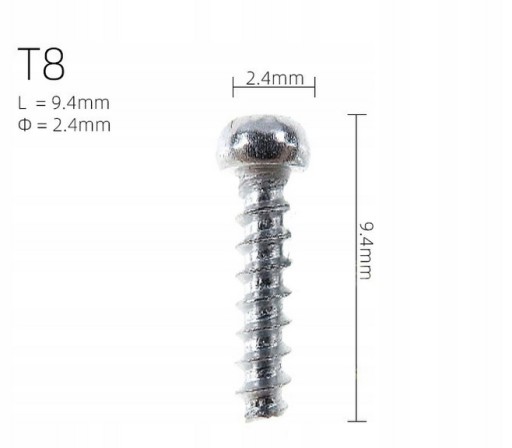 SADA 2X STRIEBORNÝCH SKRUTKOV TORX T8 PRE XBOX ONE PAD