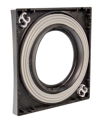 KONEKTO štvorcový strieborný LED rám LSR-SK-X1
