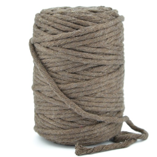 Macrame bavlnená šnúrka 5mm 50m hnedá