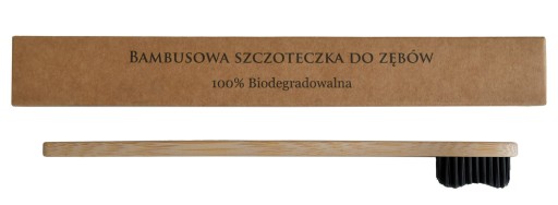 Čierna bambusová zubná kefka Extreme Wolf