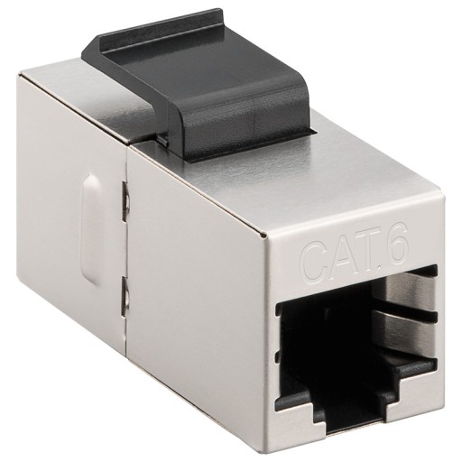 Keystone RJ45 CAT 6 STP konektor, tienený, 2x RJ45