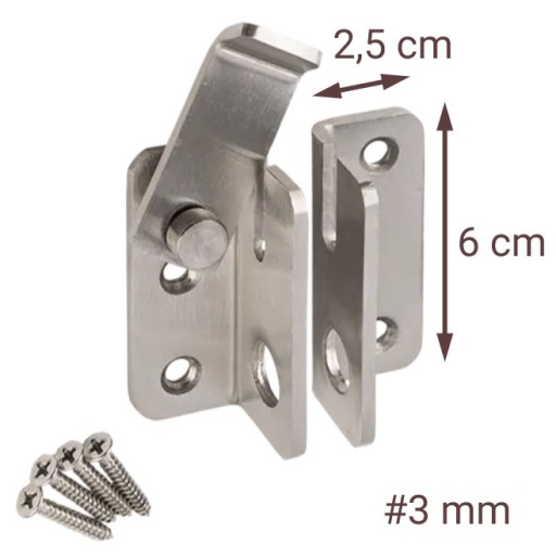 WZK60 Záhradná závora do brány, uzáver INOX