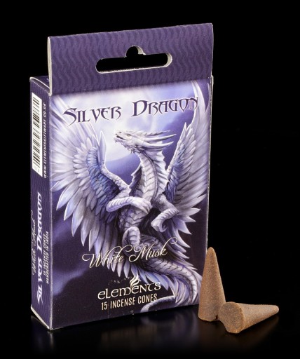 Kónické vonné tyčinky SILVER DRAGON od Anne Stokes (15 ks)