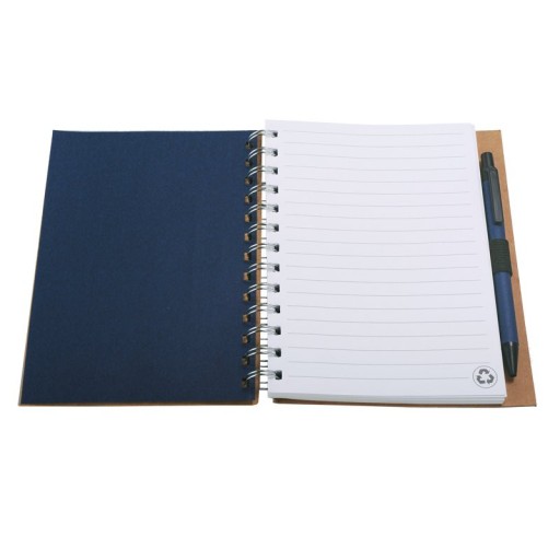 Notebook 120x180/70k Envivo line, námornícka modrá/béžová