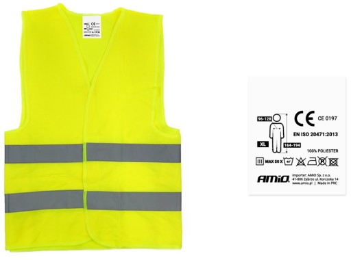 REFLEXNÁ VESTA žltá SV-01 s CE certifikátom