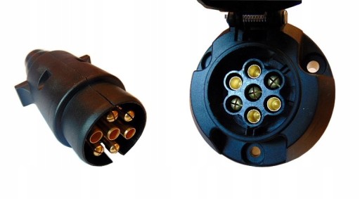 Zásuvka + zástrčka 12V - 7 PIN elektrický konektor