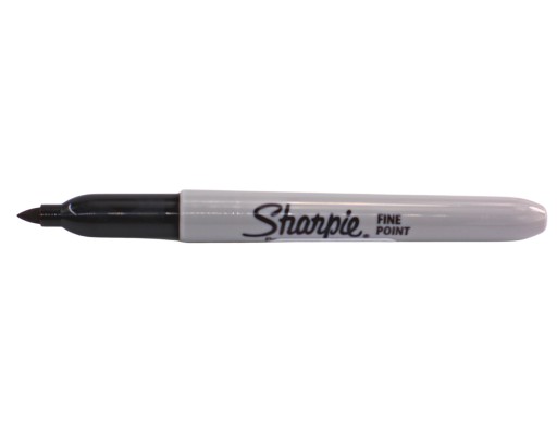 PERMANENTNÉ VODEODOLNÉ SHARPIE ČIERNE ZNAČKOVACIE PERO