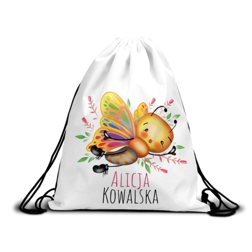 Taška na batoh do škôlky na topánky Meno BUTTERFLY