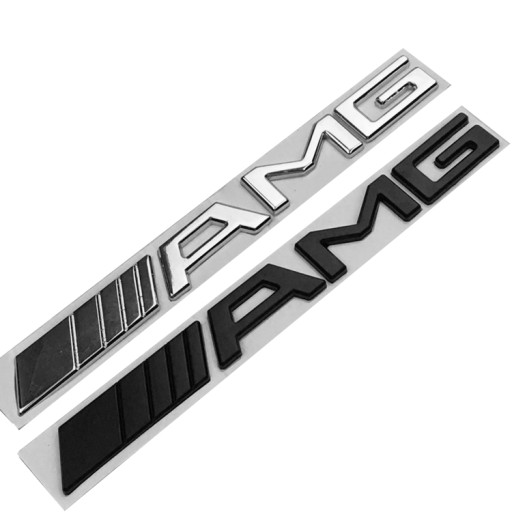 NÁLEPKA NA AUTO STRIEBORNÁ ODZNAK MERCEDES AMG