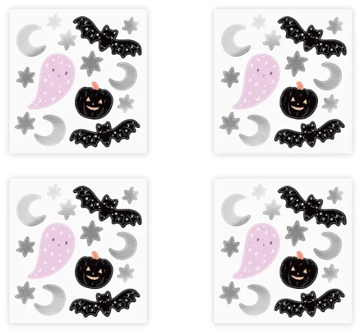 Halloweenske ozdoby nálepky pre deti 56 ks