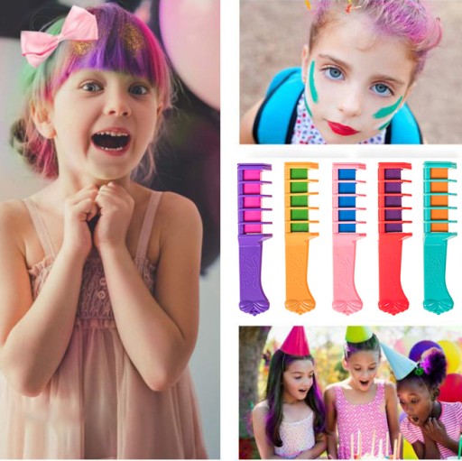 UMÝVATELNÁ KRIEDA NA FARBENIE VLASOV PRE DETI ZDÔRAZŇUJE HAIRSTYLING