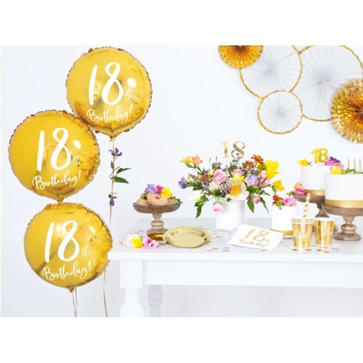 PartyDeco papierové TANIERE 18 cm METALIZOVANÉ ZLATÉ jednorázové 6 ks