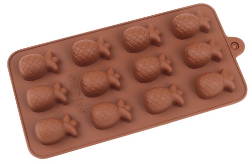 SILIKÓNOVÁ FORMA NA ĽADOVÉ ČOKOLÁDY ŽELÉ PRALINKY CUKROBKY VOSK ANANÁS
