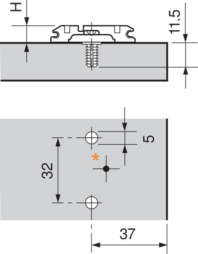 BLUM KLIP VODIČ PRE PÁNT 174E6130