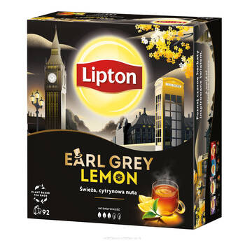 Čierny čaj Lipton Earl Grey Lemon 92 vrecúšok