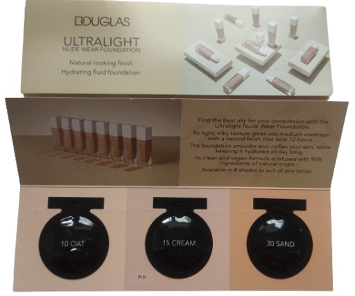 DOUGLAS ULTRALIGHT NUDE WEAR FOUNDATION OVES KRÉM SAND FACE FACE FOUNDATION