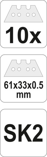 YT-7527 YATO trapézové čepele