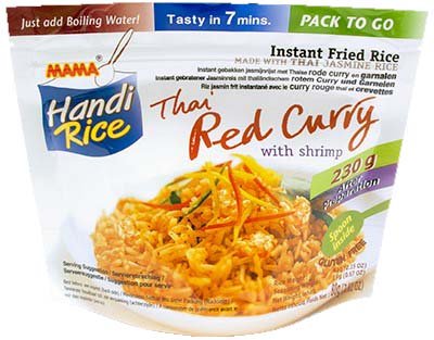 Bezlepkové jedlo RED CURRY s jazmínovou ryžou. 80 g