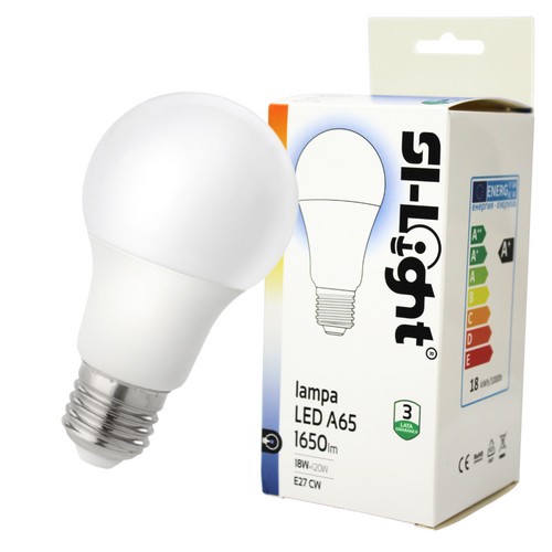 ŽIAROVKA LED ZDROJ E27 18W A65 4000K NEUTR 1650lm