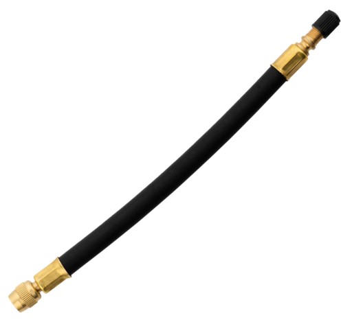 Pružná gumová hadica pumpy, Auto / Schrader ventil, 25 cm